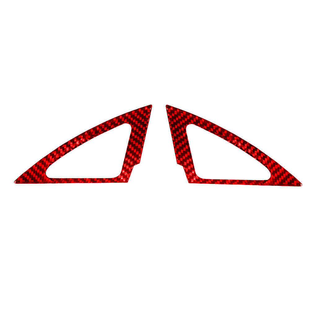 2X Red Carbon Fiber Door Speaker Outer Frame Cover Trim for KIA Cadenza 2014-16
