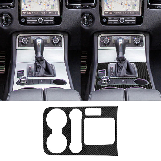 Central Cntrol Gear Shift Trim Cover TypeB Carbon Fiber for VW Touareg 2011-2018