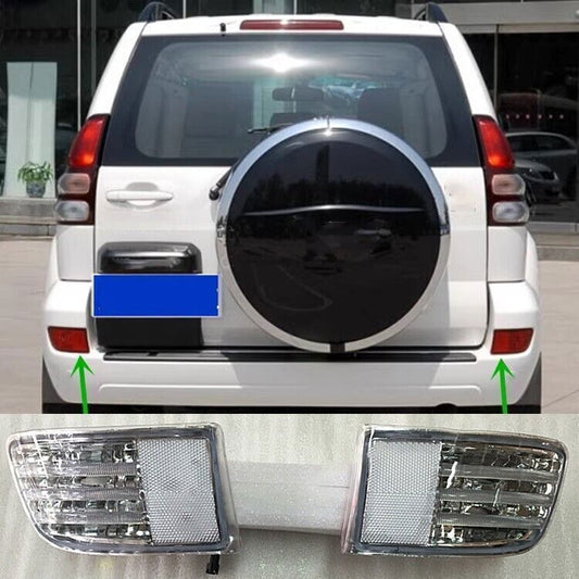 LED Refit for Toyota Prado LC120 2003-2009 Rear Bumper Fog Light Lamp Molding 2X