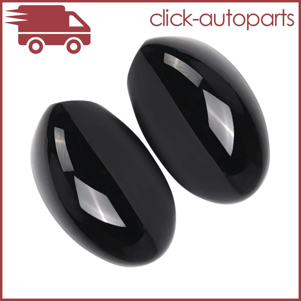 Glossy Black Mirror Cover Cap LHRH for Mini Cooper R50 R53 Hatchback 2000-2006