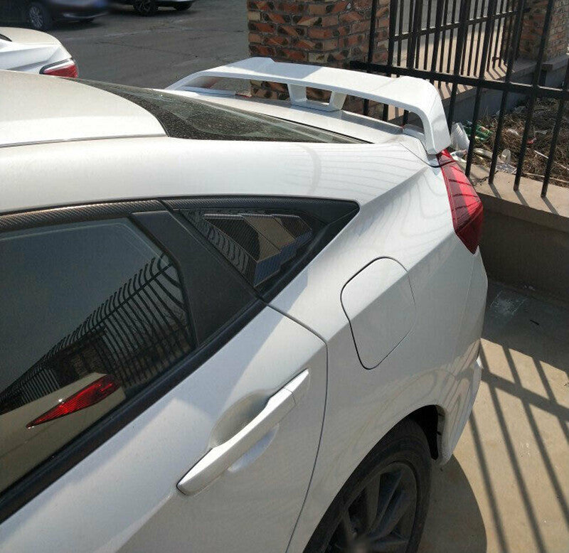 for Honda for Civic Sedan 2016-2021 White Car Rear Trunk Spoiler Aircraft Wing Flap