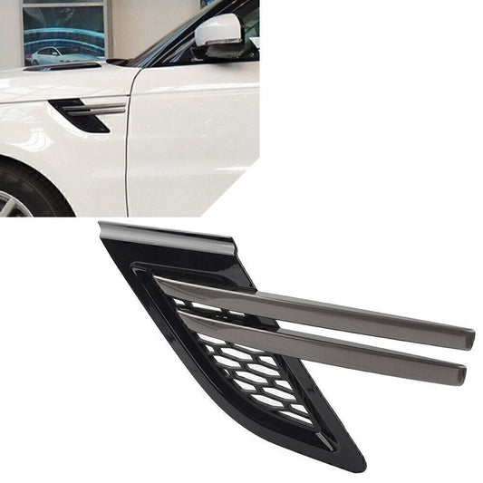 Left Front Fender Trim Air Vents Grill for Range Rover Sport 2014-17 Black+Gray