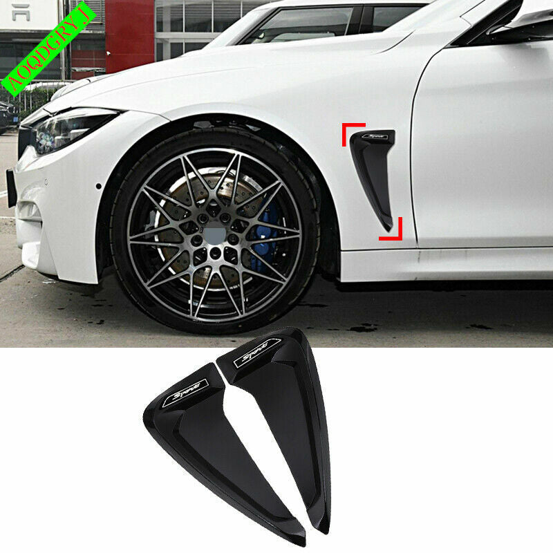 Glossy Black Side Fender Wheel eyebrow Emblem Accent Decor Moulding Trim Covers