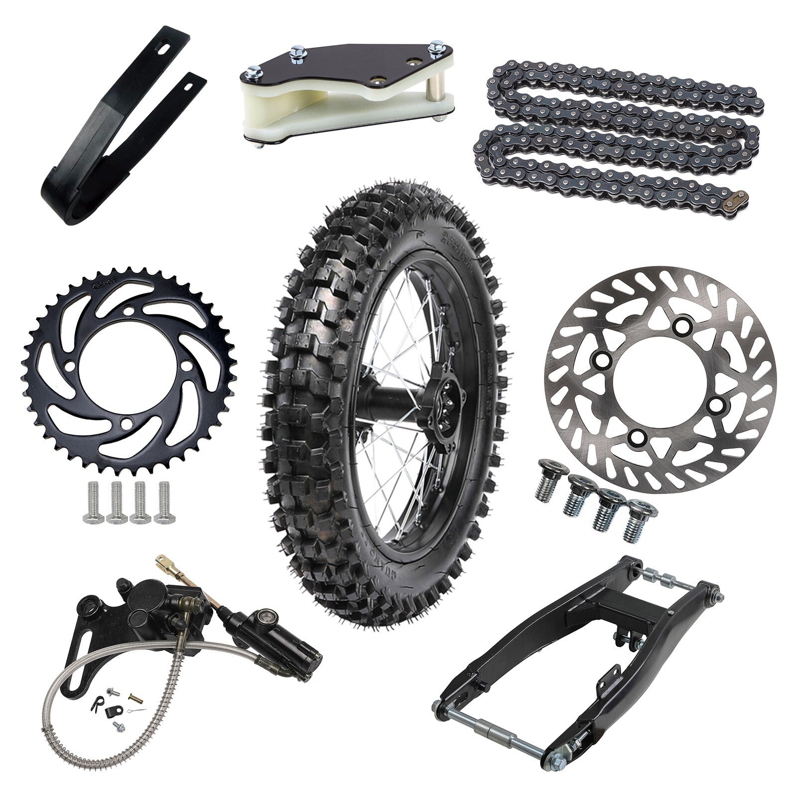 90/100-14 inch rear tire rim swingarm kit for YZ85 Apollo 110cc 125