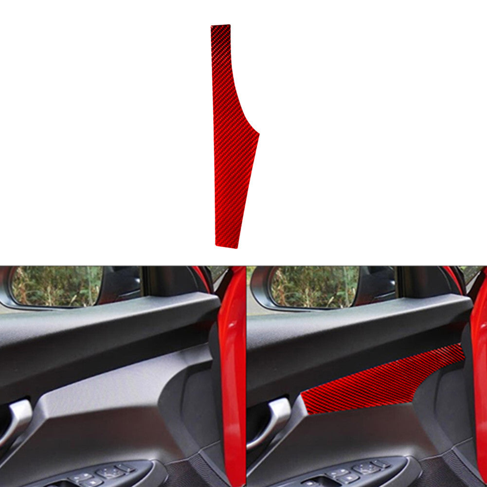 Red Carbon Fiber Driver Side Door Panel Cover for Hyundai for Veloster JS 2019-2022