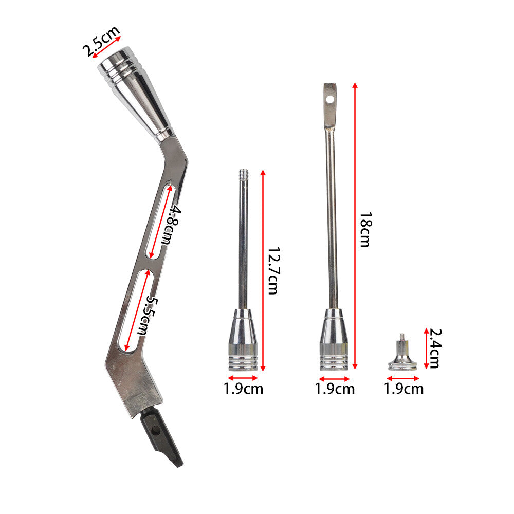 Silver Column Shifter Turn Signal Lever Hazard Tilt Kit for GM 1967-94 Aluminum