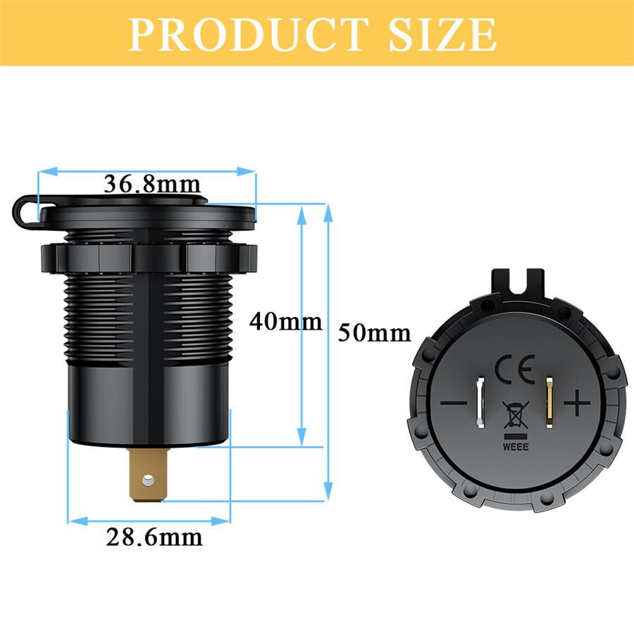 5v 4.8A Car Cigarette Lighter Socket Dual USB Port Fast Charger Power Adapter