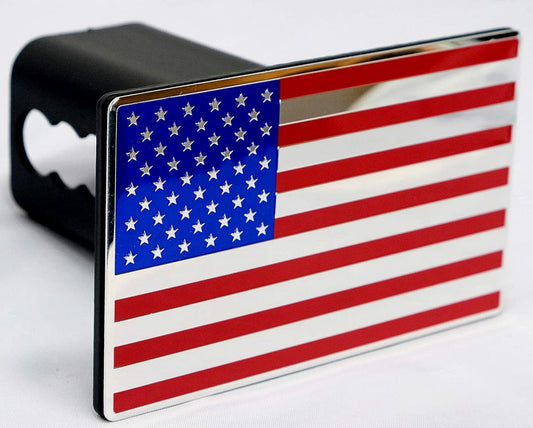 Car mount plug cap trailer tow receiver 2-inch American flag  for ford