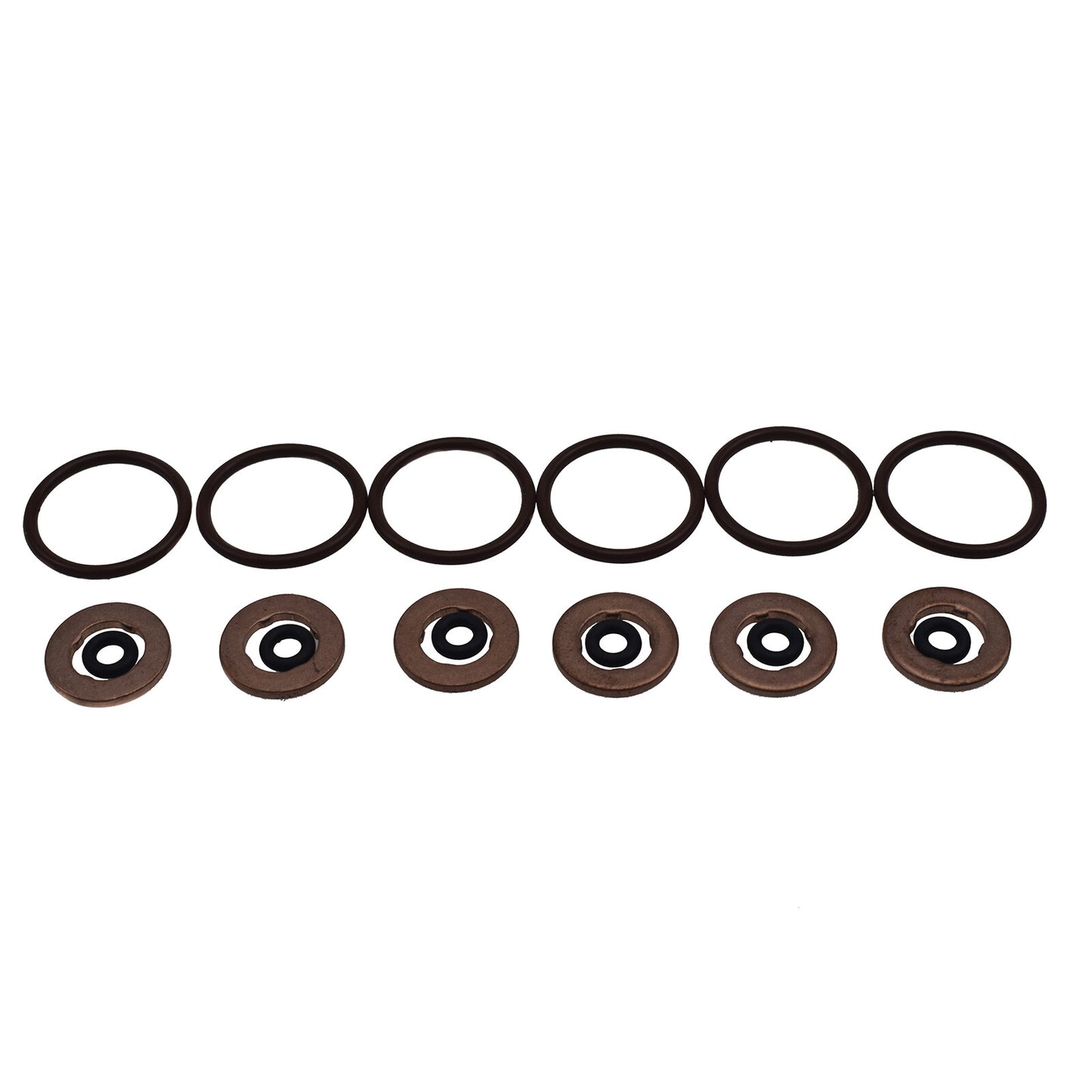 6 sets of fuel injector O-ring seal kits, 059130519, suitable for Audi A3, for A4,for A6,Q7, and for Volkswagen Touareg.