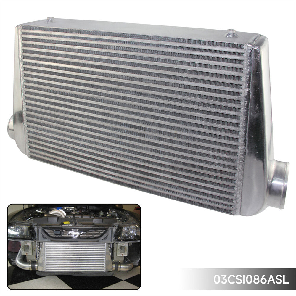 Universal Aluminum Intercooler Core Size:23.6x15.7x4.72 In/outlet 4.0 SUV