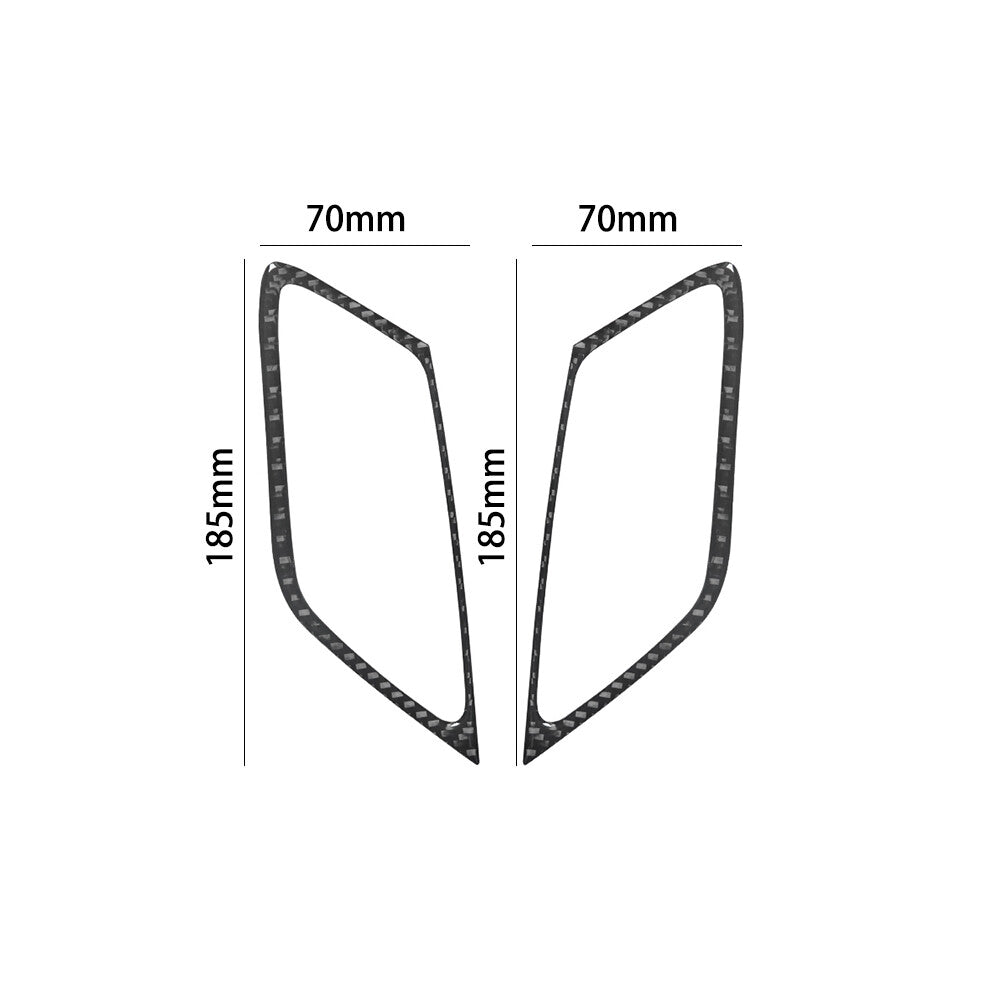 2Pcs Carbon Fiber Center Air Vent Frame Cover Trim for Ford Fiesta 2011-2015
