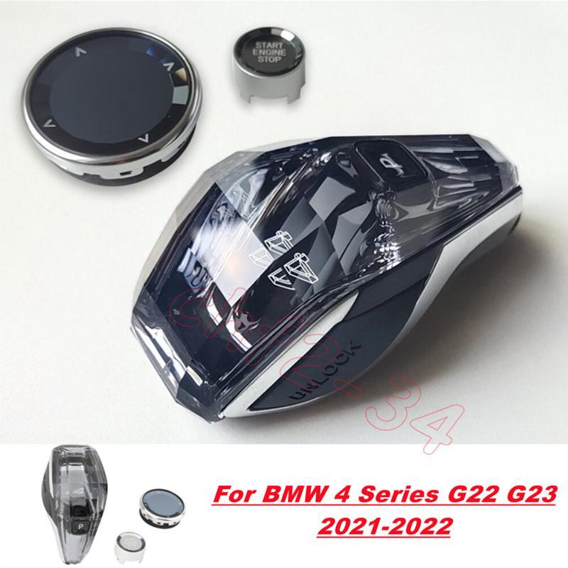 for BMW 4 Series G22 G23 2021+ Crystal Style Interior Gear Shift Knob Cover 3PCS