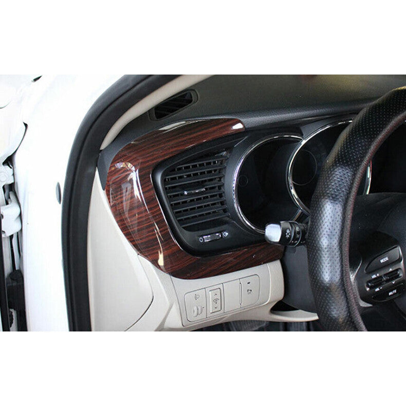for Kia Optima 2011-2015 Wood Grain Central Console Air Outlet Vent Strip Cover