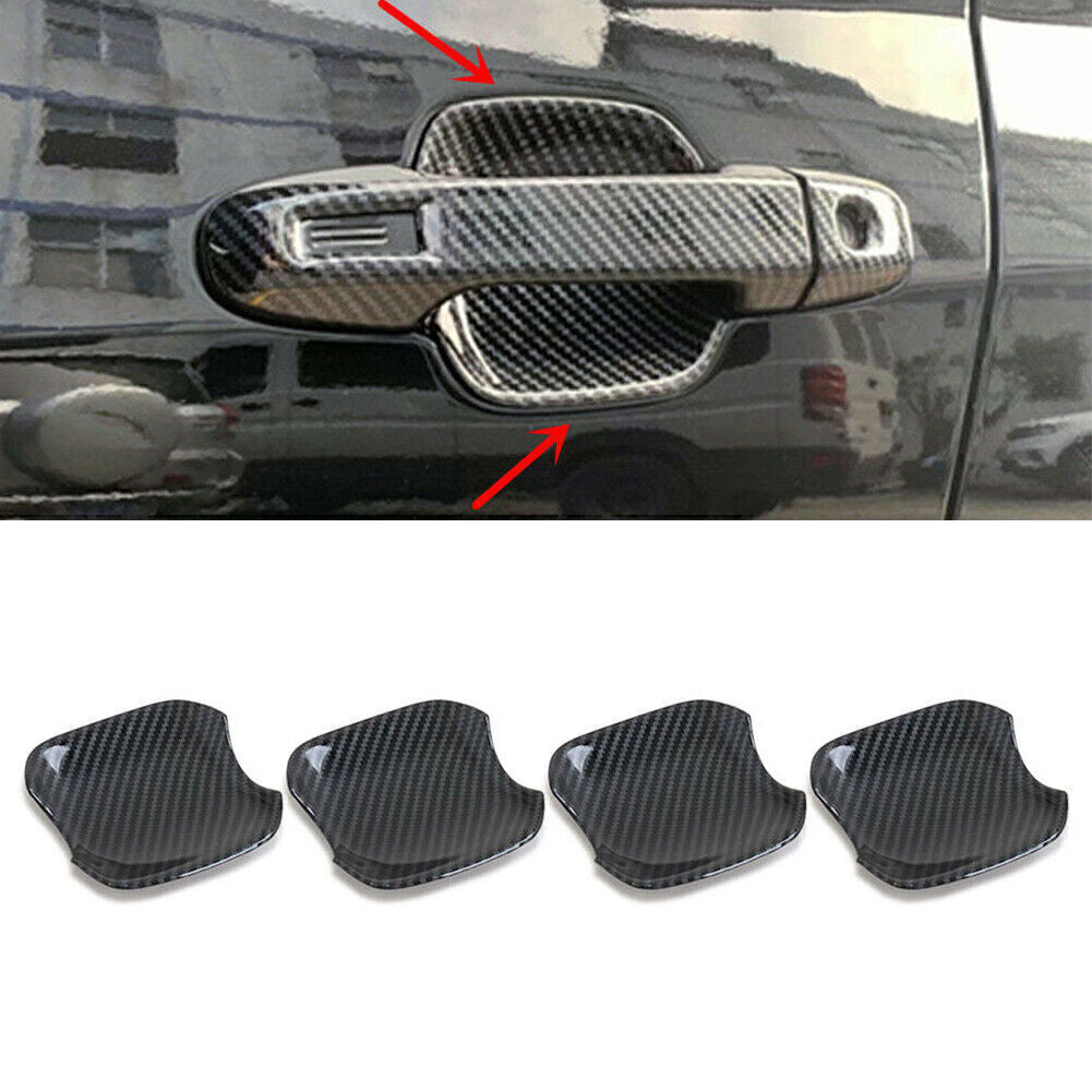 4x Carbon fiber Style Door Handle Bowl Cover Trim Fit for Subaru Forester SK 19 2020