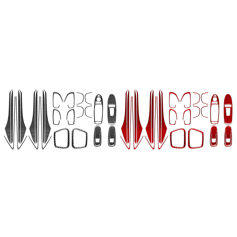 26Pcs Interior Door Panel Trim Decorate Cover Kit for Infiniti JX35 QX60 2013-16