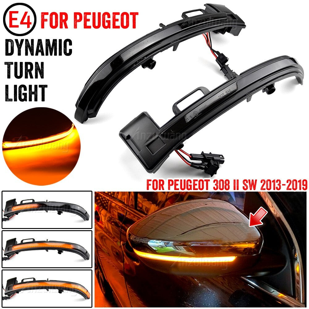 Dynamic Side Turn Signal Light for PEUGEOT 308 II SW 2013-2019