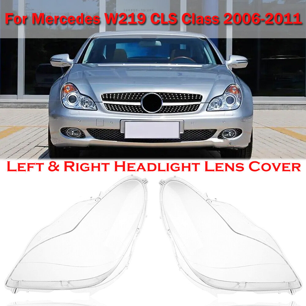 2x Headlight Lens Cover Transparent Cover for Mercedes W219 CLS Class 2006-2011