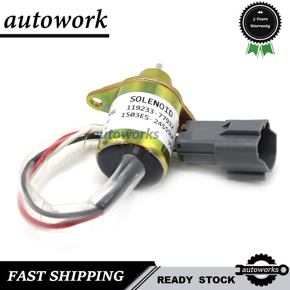 Fuel Shut Off Solenoid M810324 For Yanmar 119233-77932 Synchro Woodward