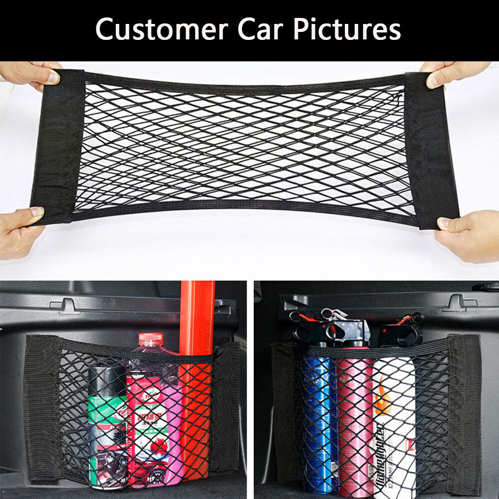 Universal Rear Trunk for Seat Elastic String Net Mesh Storage Bag Pocket Cage 8025