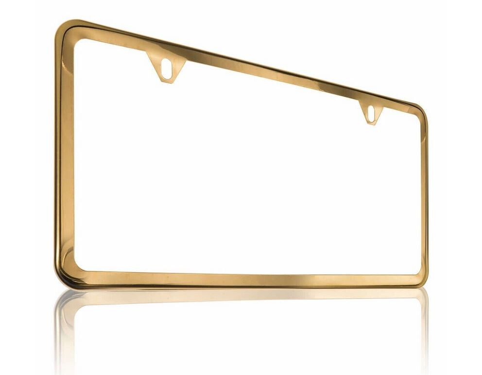 1 piece car license plate frame cover cap rear boot trunk gold for Ram