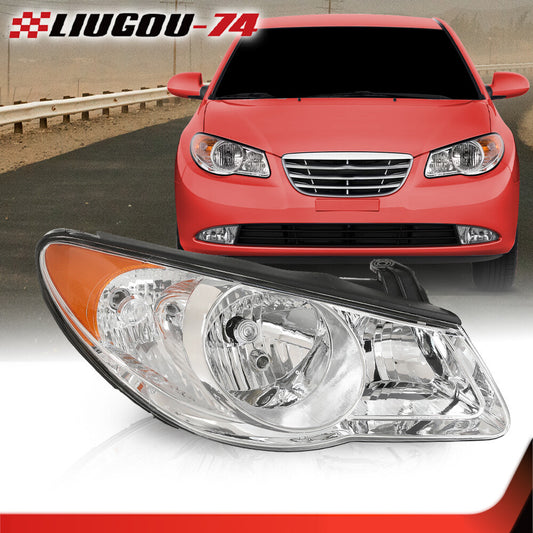 Halogen headlights with bulbs on the right side are suitable for 07-10 for Elantra Sedan