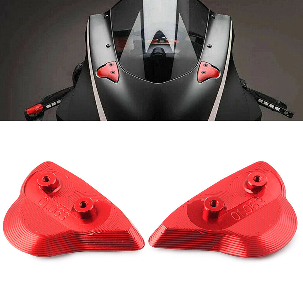Rearview Mirror Block Off Plates Mount Cover Fit for Yamaha YZF-R6 YZFR6 2017-22 Red