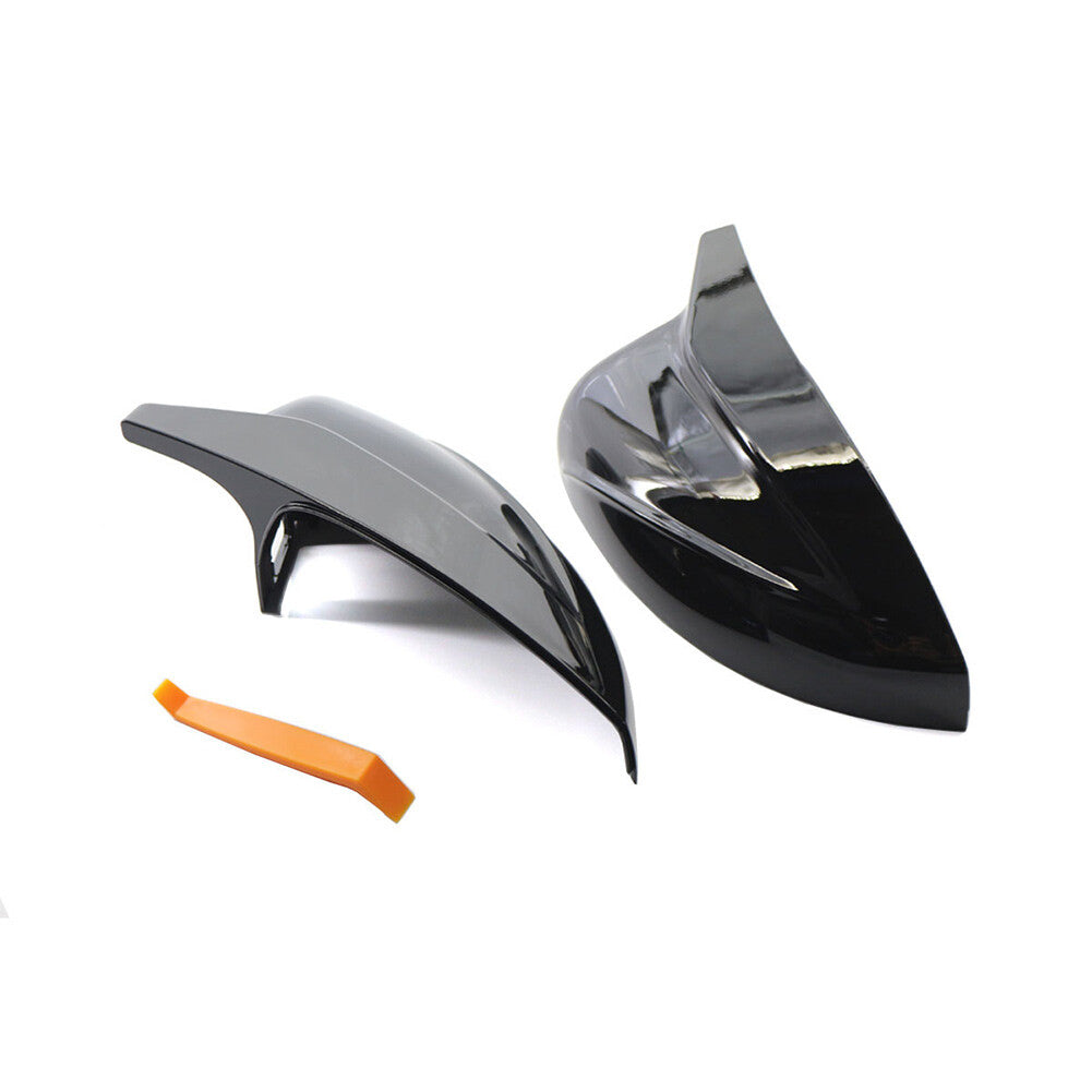 for Audi A3 S3 2014 2015-2020 2x Gloss Black Wing Side View Mirror Cover Caps