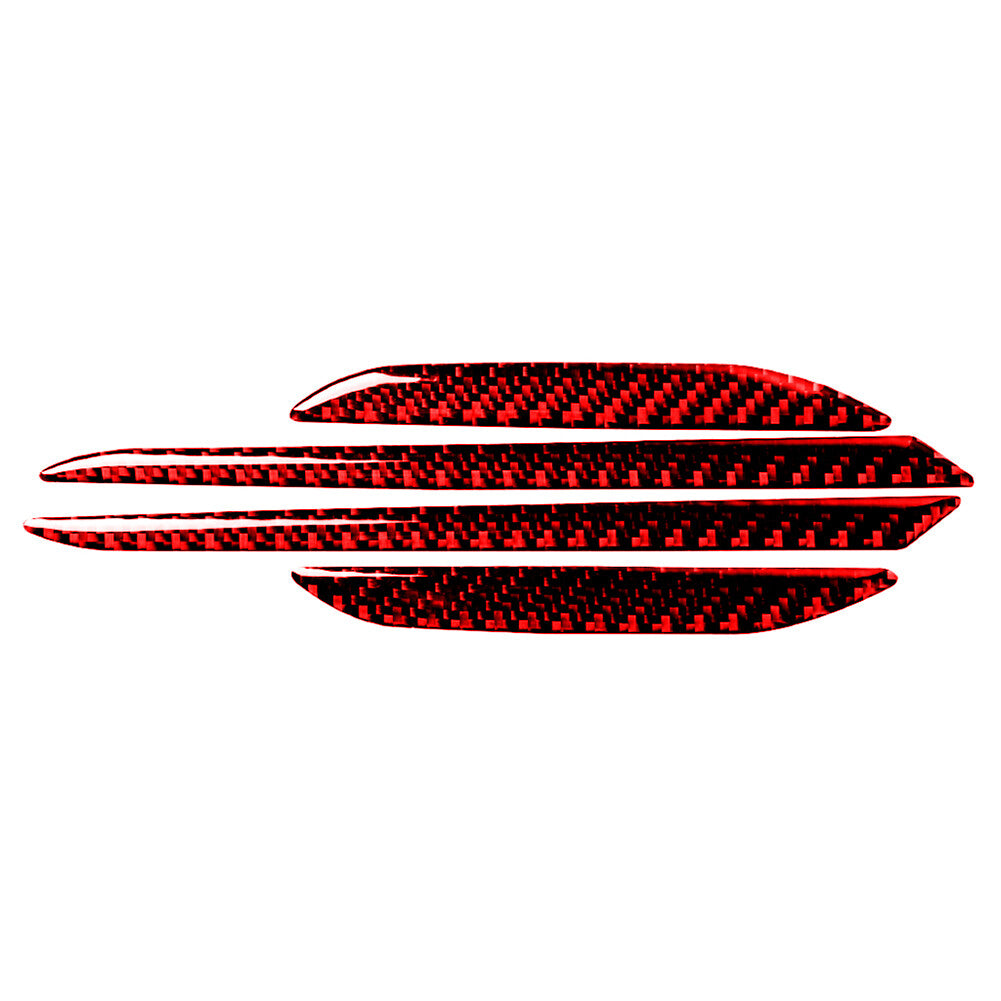 for Audi for A4 2017-2019 Red Carbon Fiber Door Loudspeaker Decorative Cover Trim