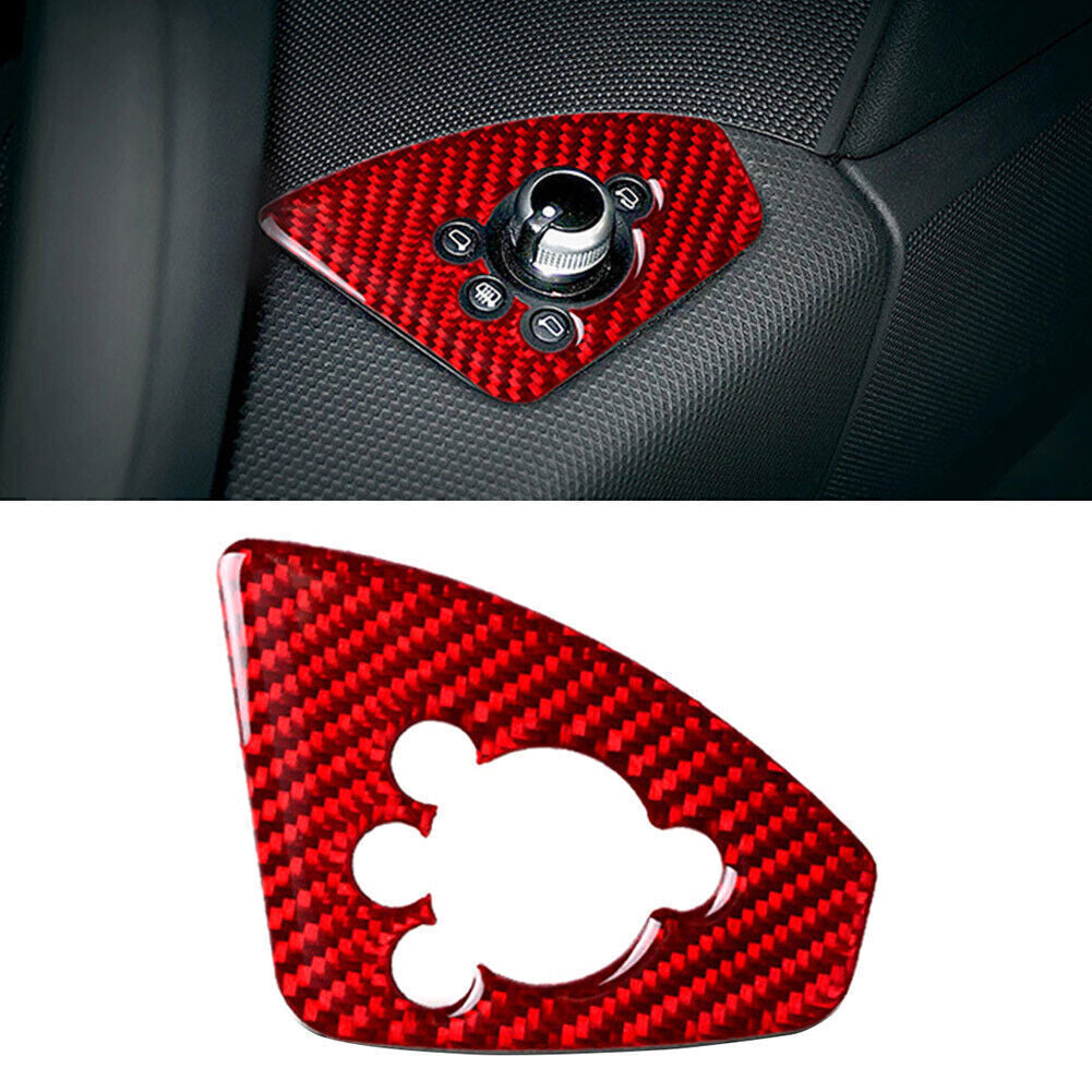 Interior Door Lock Button Cover Trim Red for Audi TT TTRS 2008-2014 2009 2010