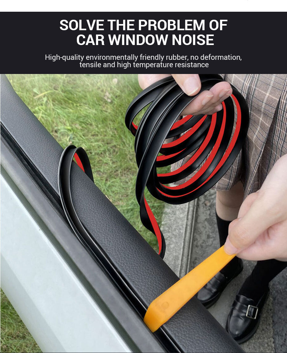 13ft for Mercedes-Benz V Shape Car Side Window Edge Moulding Rubber Seal Strip