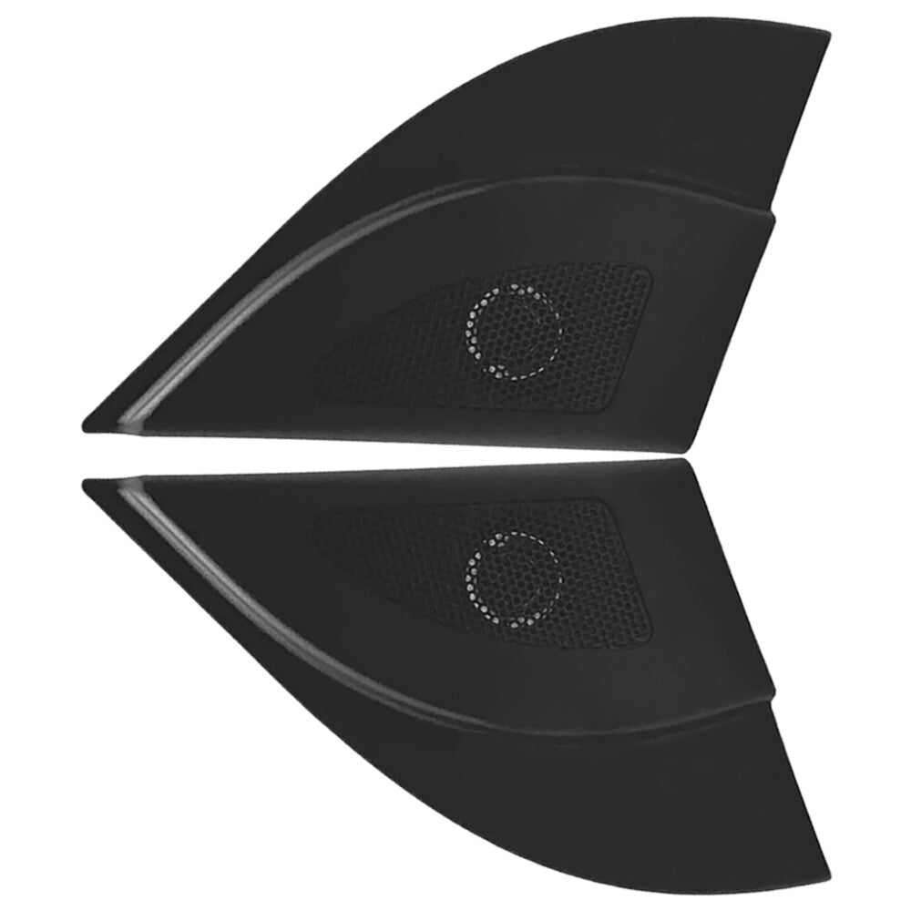 2Pcs Front Left+Right Side Tweeter Speaker Cover Trim Black For Accent 2012-2017