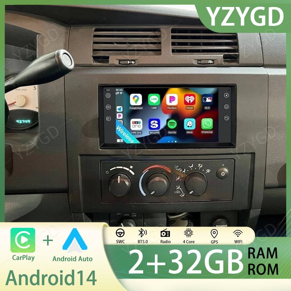 7Carplay Android 14 for Dodge Dakota 2005-2011 Car Radio Stereo GPS Navi Wifi