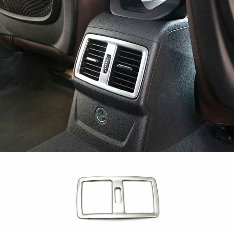 Matte Silver Inner Rear Air Outlet Vent Frame Trim Fit for BMW X1 F48 2016-2022