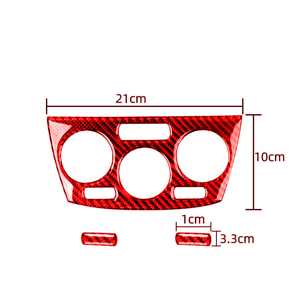 Red Carbon Fiber Central Climate Console Cover Trim for Subaru Forester 2009-13