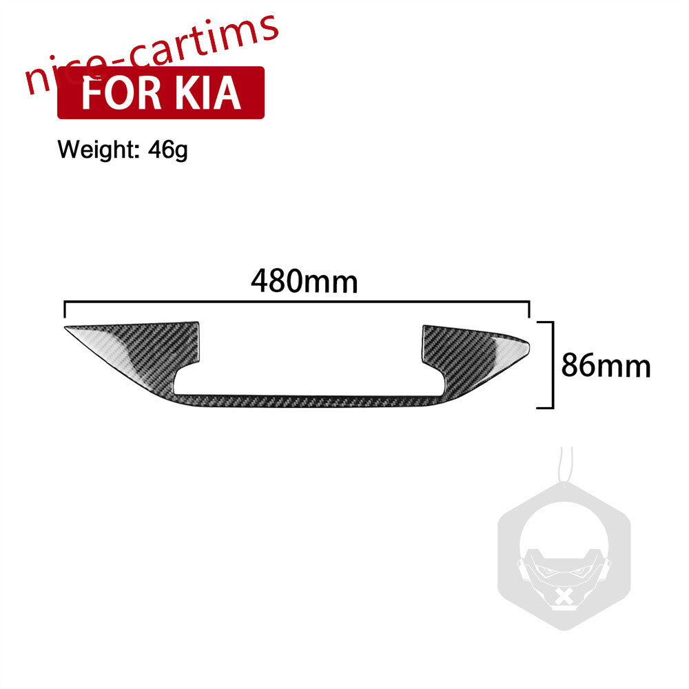 for Kia Stinger 2019+ RHD 10.25 inch GPS Navigation Base Panel Trim Carbon Fiber