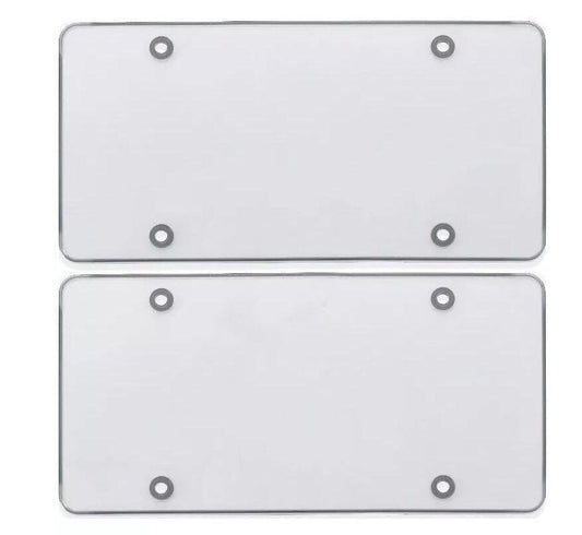 2-piece transparent car license plate cover/frame cover/front cover/rear trunk cover suitable for Jeep