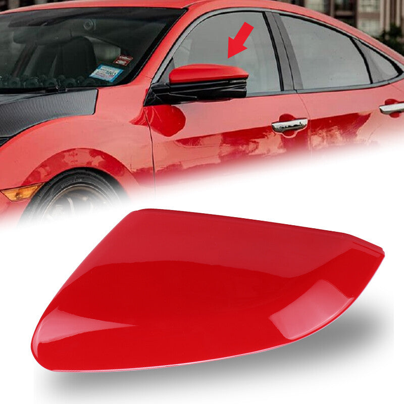 Side Mirror Cap Cover fit for HONDA for CIVIC 2016-2021 Red Driver Left Side LH