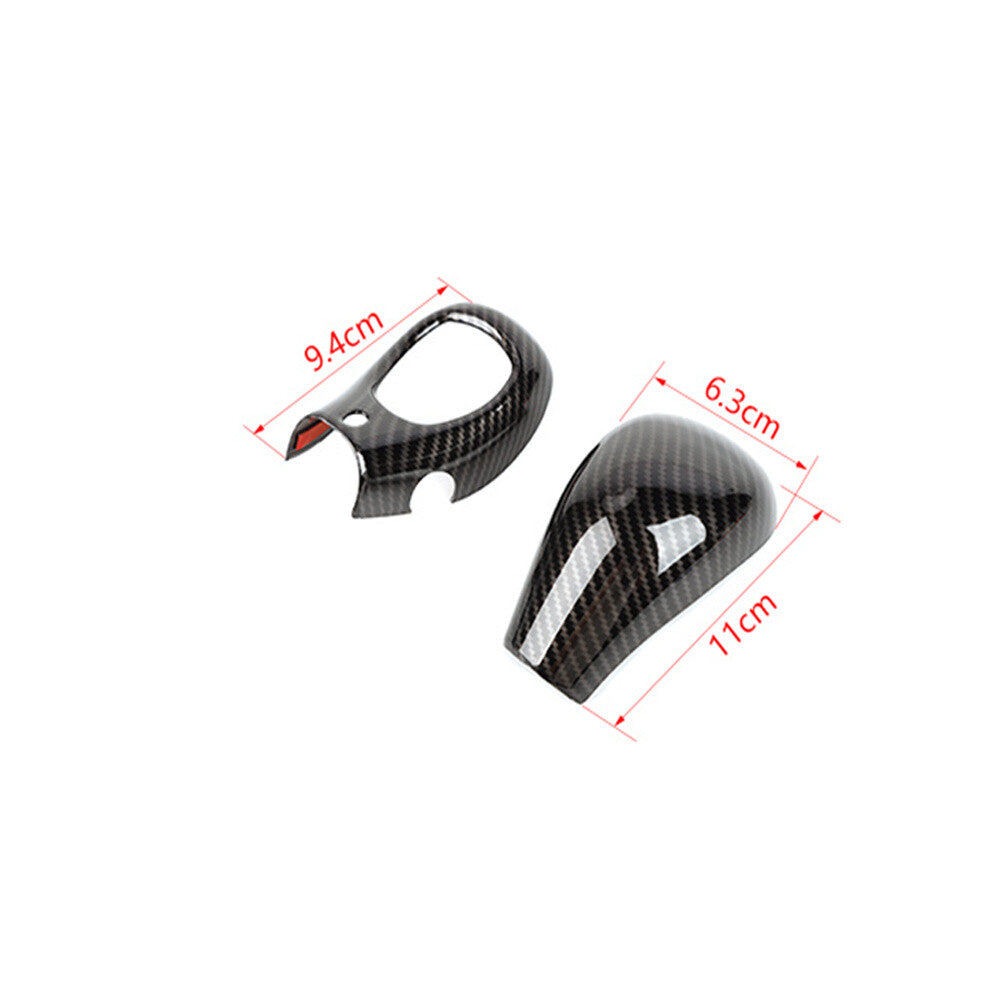 2¡ÁCarbon Fiber ABS Inner Gear Shift Knob Panel Cover for Jeep Liberty 1999-2006