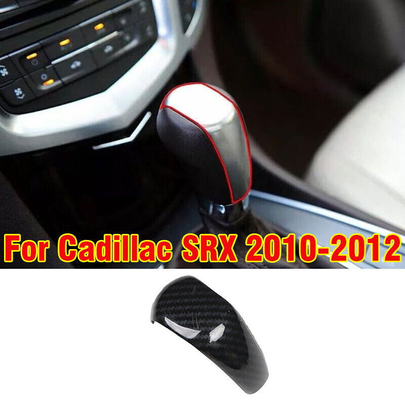 Carbon Fiber Inner Console Gear Shift Knob Cover Trim for Cadillac SRX 2010-2012