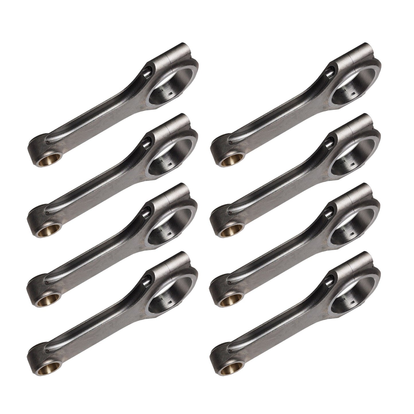8x Forged 4340 H-Beam 6.125 inch Connecting Rods for Chevrolet /GM SBC 305 350 400 Boltless