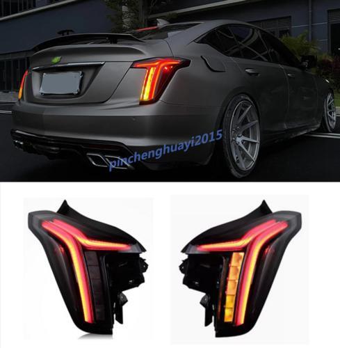 Dynamic signals for Cadillac CT5 Smoke Black LED Rear Lights (2020-2022)