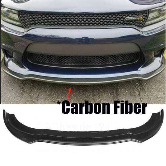 V1 Style Front Bumper Lip Splitter for Dodge Charger SRT 2015-2021 Carbon Fiber