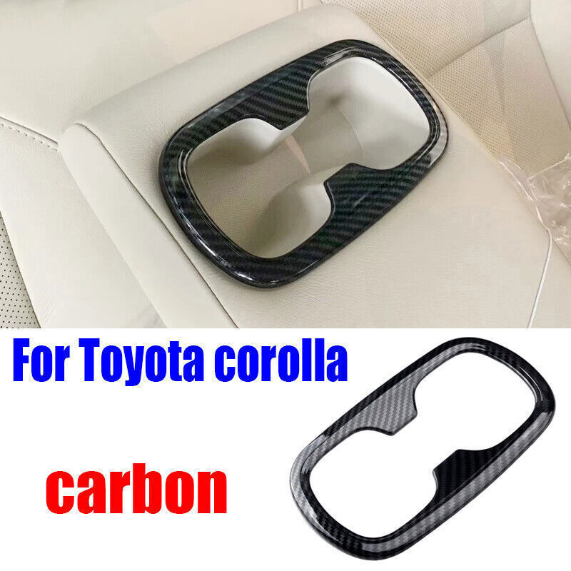 for Toyota for Corolla 20-2024 Carbon Fiber Style Inner Rear Water Cup Cover Trim 1X
