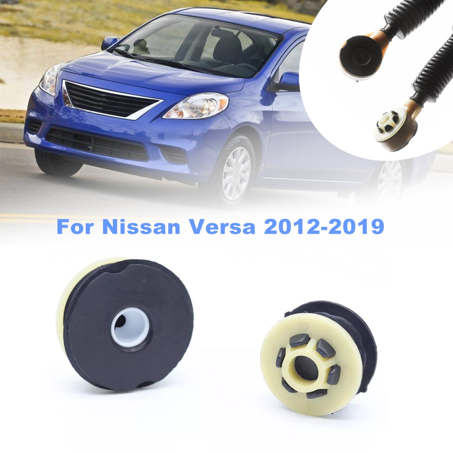 2PC for Nissan Versa Gear Shift Control Cable Bushing Lever Cable End Linkage