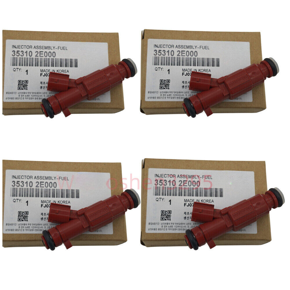 Equipment Manufacturer 4X / Fuel Injector 35310-2E000 for Hyundai and for Kia 1.6L, 1.8L, and 2.0L engines (11-22).