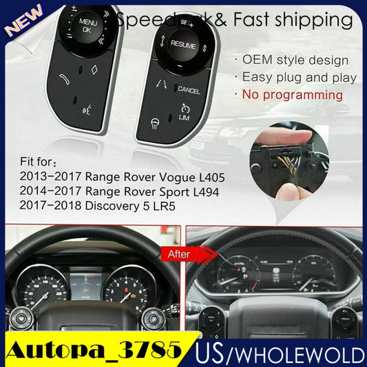 for Range Rover Sport L462 L405 Steering Wheel Control Switch Button Set 2014-17