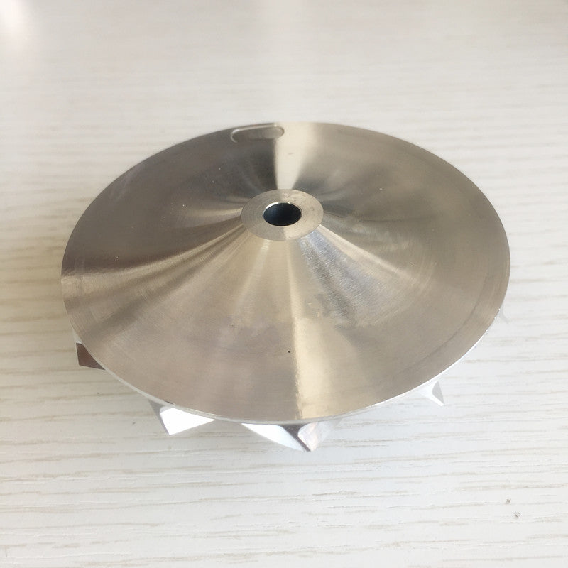 T04E 52.84/76.07 mm 6+6 Blade Turbine Milling/Blank Compressor Wheel for Racing Cars