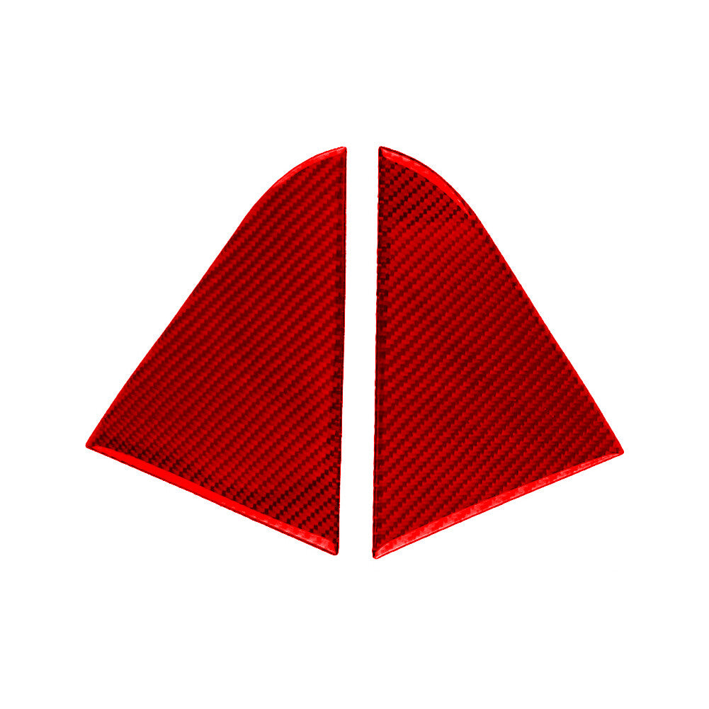2Pcs Red Carbon Fiber Triangle Window Cover Trim for Chevrolet for Cruze 2009-2015