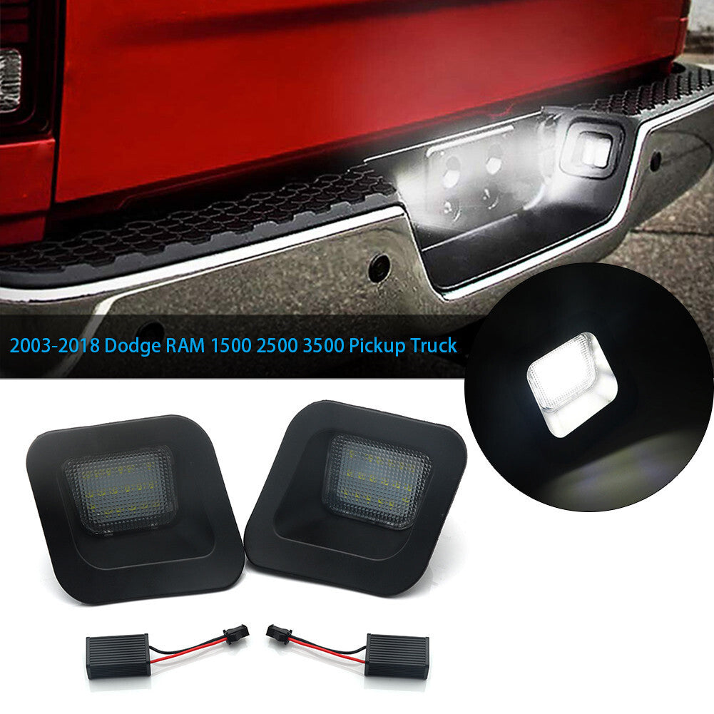 2x LED Number License Plate Light Lamps for Dodge for RAM 2003-2010 1500 2500 3500