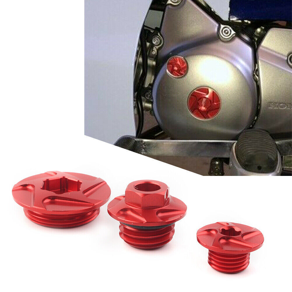 CNC Red Engine Timing Bolts Oil Plugs fits for Honda CRF150R CRF250R CRF450R CRF450X